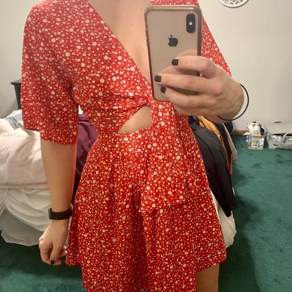 ShowPo red floral dress